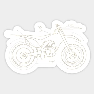 Offroad Motorcycle Blueprint Sticker